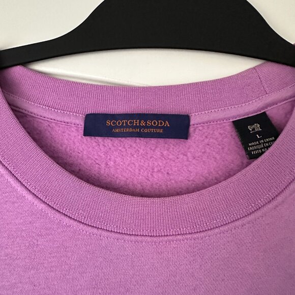 Scotch & Soda Classic Sweat With Logo Chest Artwork - Purple Size L - Picture 5 of 8